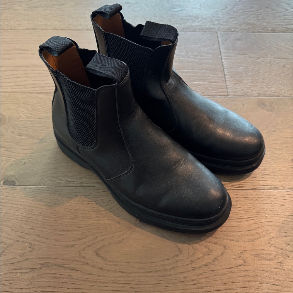 Zara Black Chunky Chelsea Boots